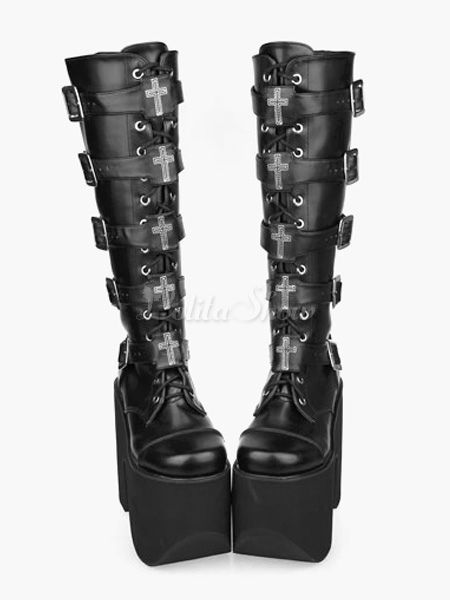 Goth Shoes, Goth Boots, Gothic Shoes, Dr Shoes, Black Platform Shoes, New Rock, Boots High, Gothic Outfits, Goth Outfits