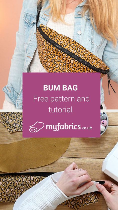 Bum Bag Pattern Free, Fanny Pack Pattern Free, Bumbag Pattern, Fanny Pack Sewing Pattern, Bum Bag Pattern, Belt Bag Pattern, Fanny Pack Pattern, Bag Pattern Free, Sewing Crafts Tutorials