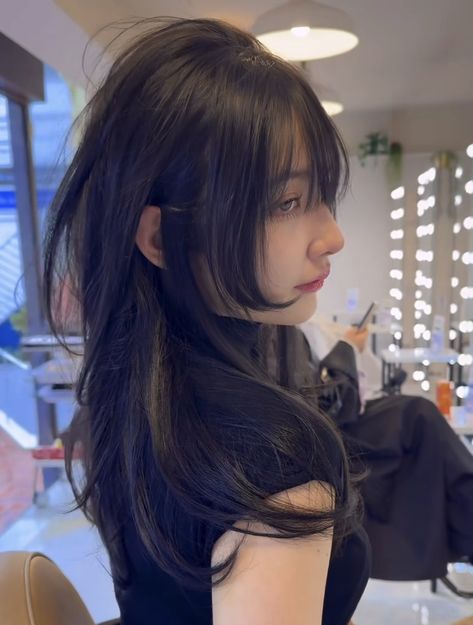 Hime Cut With Layers, Layered Hime Haircut, Hime Cut, Haircut Inspo, Chop Chop, Hair Damage, Pretty Hair Color, Layered Haircut, Haircut And Color