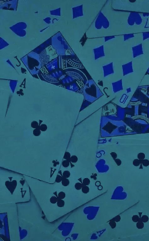 Blue Ace Card Wallpaper, Blue Gambling Aesthetic, Blue Casino Aesthetic, Phantomhive Manor, Casino Aesthetic, Rp Profile, Card Wallpaper, Blue Aesthetic Dark, Ace Card