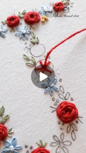 Letter J Embroidery Pattern, Hand Embroidery Frame Designs, Rose Thread Embroidery, Hand Embroidery Roses Tutorials, J Letter Embroidery, J Embroidery Letter, Letter Embroidery Tutorial, Embroidery Letters Tutorial, Embroidery Rose Tutorial