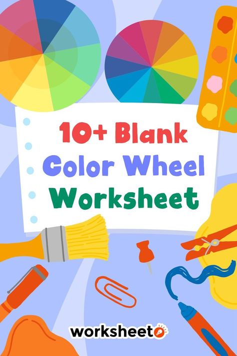 This blank color wheel worksheet is perfect for practicing color theory and understanding the relationships between different hues. Use this worksheet to experiment with mixing and matching colors to create harmonious and visually pleasing combinations. Get ready to unleash your creativity and expand your understanding of color with this engaging and hands-on activity. Ready to explore the world of color? #ArtEducation #ColorTheory #CreativeLearning #blankcolorwheel Color Wheel Chart, Worksheet Design, Color Wheel Worksheet, Color Wheel Design, Tertiary Colors, Colour Mixing Wheel, Blank Color, Tertiary Color, Three Primary Colors