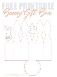 FREE Bunny Rabbit Ears favor box Printable for Easter | easy affordable gift for the kids school friends, nieces or nephews, teachers and neighbours. #freeprintable #free #template #easter #easterbunny #eastercrafts #crafts #papercraft Gift Box Printable, Easter Basket Template, Unique Easter Gifts, Box Printable, Easter Gift Boxes, Bunny Templates, Easter Bunny Ears, Easter Printables Free, School Friends