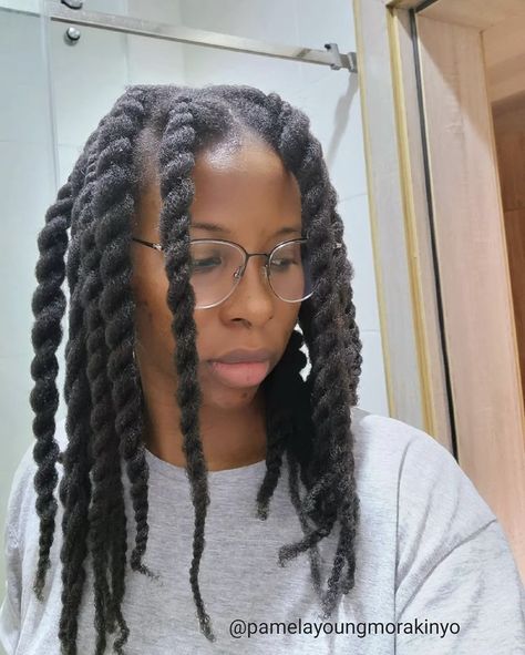 Long 4c Hairstyles, Braids Natural Hair, Natural Hair Haircuts, Chunky Braids, Chunky Twists, Beautiful Black Hair, Natural Afro Hairstyles, Ethnic Hairstyles, Natural Hair Twists