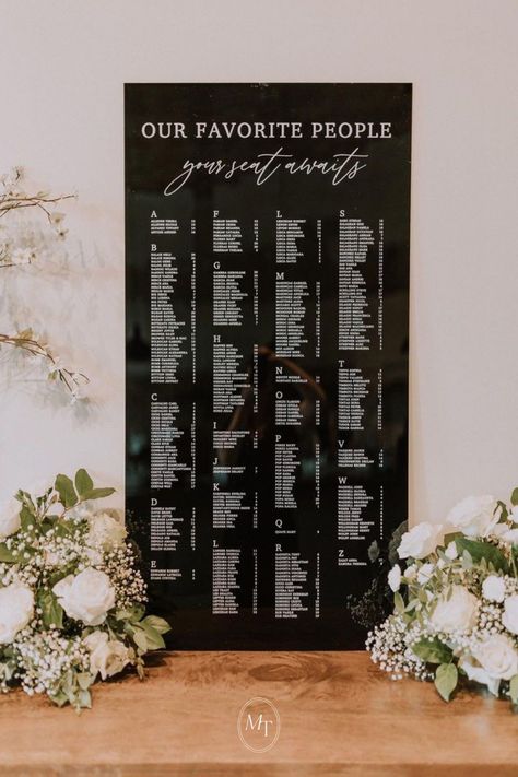 Elevate your wedding with our acrylic seating chart display. Perfect for minimalist wedding decor ideas, this sleek design complements any venue, ensuring a seamless seating arrangement. Explore our range of acrylic wedding signage for a sophisticated touch to your special day. Acrylic Wedding Seating Chart Sign, Aesthetic Wedding Seating Chart, Wedding Seat Assignment Board, Seating Chart Acrylic Wedding, Seating Chart Wedding By Last Name, Seating Chart Chalkboard, Seating Chart Big Wedding, Lover Seating Chart, Wedding Signage Reception