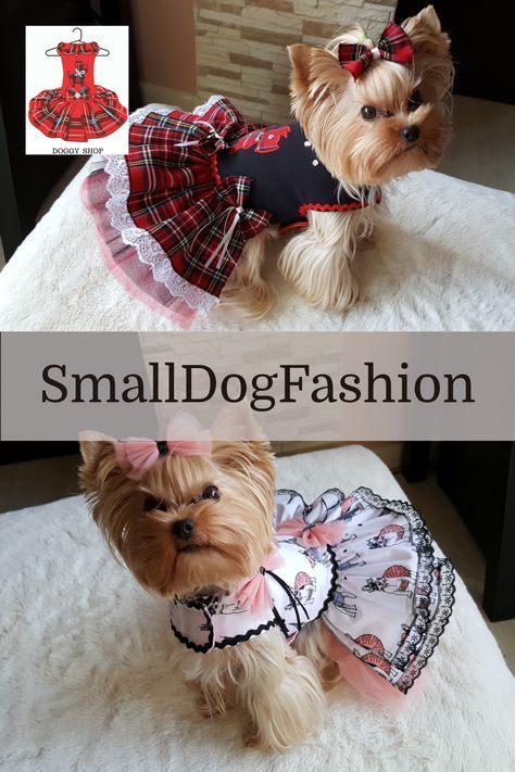 Skirts Soft, Dog Tutu Dress, Dog Clothes Patterns Sewing, Dog Applique, Yorkie Clothes, Girl Dog Clothes, Small Dog Dresses, Dog Harness Dress, Ruffle Skirts