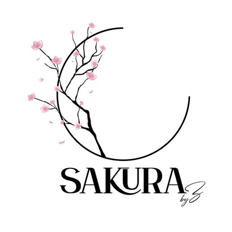 LOGO DESIGN designteam #graphicdesignchallenge Japanese Flower Logo Design, Cherry Blossom Logo Design, Tree Logo Design Ideas, Japan Logo Design, Asian Logo Design, Cherry Blossom Logo, Sakura Logo, Japanese Logo Design, Z Logo Design