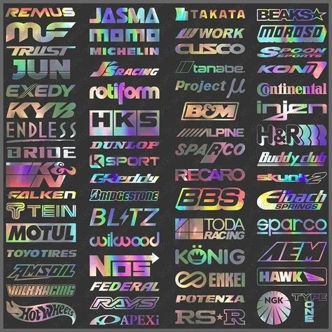 To Fast To Furious, Car Sticker Ideas, Car Jdm, Jdm Racing, Jdm Stickers, Car Sticker Design, Oil Slick, Car Decals Vinyl, Car Wrap