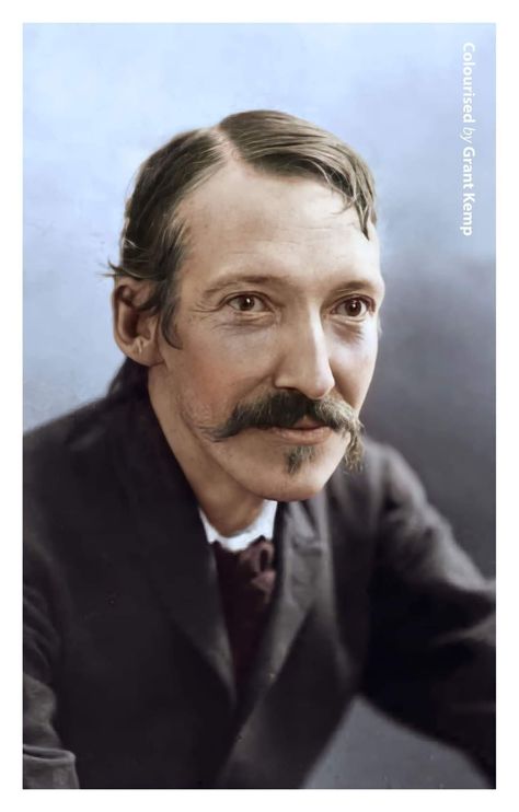 Robert Louis Stevenson/March 1893 (colorized) Robert Lewis Stevenson, Martin St Louis, Rope Image, St Louis De Montfort, Scottish Poems, The Noble St Louis, Historic St Louis, Robert Louis Stevenson Books, A Love So Beautiful