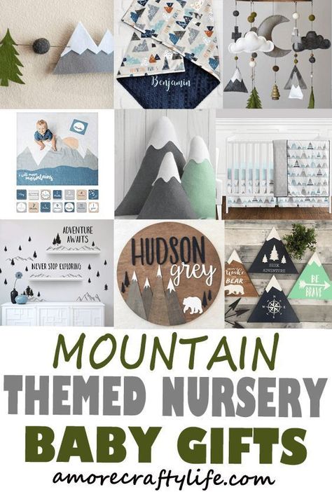 Mountain Nursery Theme, Nursery Gifts, Boy Nursery Themes, Adventure Baby Shower, Mountain Nursery, Adventure Nursery, Baby Boy Room Nursery, Adventure Baby, Baby Sleep Problems