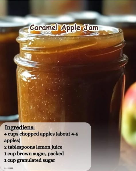 Easy Quick Recipes | Caramel Apple Jam | Facebook Caramel Apple Jam Recipe, Caramel Apple Jam, Apple Jam Recipe, Dutch Desserts, Freezing Recipes, Easy Quick Recipes, Jelly Maker, Canning Jam, Apple Jam