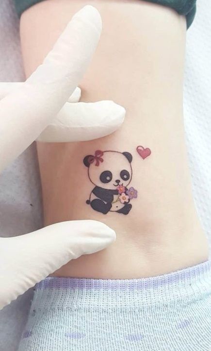 Tato Cover, Couple Small Tattoos, Panda Nail Art, Tato Design, Animal Tattoos For Women, Butterfly Tattoos On Arm, Tattoo Design For Hand, Rib Tattoos For Women, Panda Tattoo