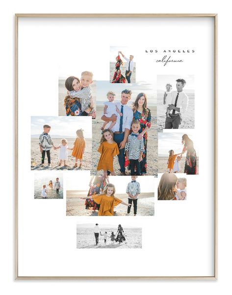 Mod Collage Custom Photo Art Print Collage Wall Decor, Photo Collage Wall, Wall Collage Decor, Family Picture Frames, Photo Arts, Family Photo Collages, Photo Collage Gift, Framed Photo Collage, Custom Art Print