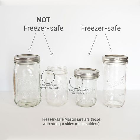 freezer jars Uses For Mason Jars, Canning Food Preservation, Canned Food Storage, Canning Tips, Home Canning, Fermenting, Canning Jars, Canned Food, Preserving Food