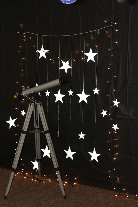 Space Backdrop Ideas, Solar System Baby Shower Ideas, Space Themed Decor, Space Vbs, Space Decorations, Space Theme Classroom, Space Activities For Kids, Space Crafts For Kids, Space Classroom