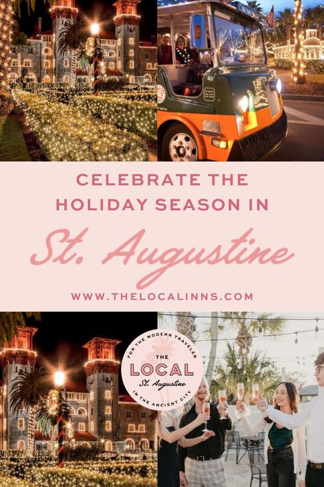 St Augustine At Christmas, St Augustine Christmas Lights, Saint Augustine Christmas, Nights Of Lights St Augustine, Night Of Lights St Augustine, St Augustine Night Of Lights, Christmas In St Augustine Florida, St Augustine Christmas, St Augustine Florida Christmas