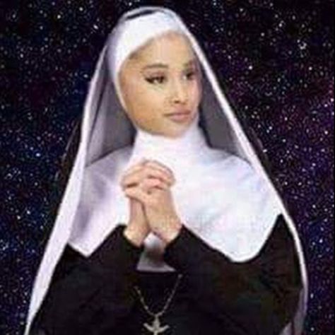 Saint Ariana Grande, pray for us. Ariana Grande Meme, Quality Memes, Cartoon Memes, Wholesome Memes, Excuse Me, Reaction Memes, Meme Faces, Music Wallpapers, Travel Music