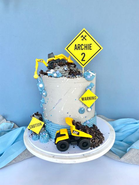 Baking Cakes Ideas, Tart Cake, Construction Theme Birthday Party, Construction Cake, Truck Cake, Truck Cakes, 3rd Birthday Cakes, Car Cake, Construction Party