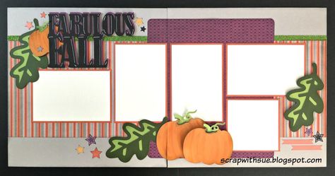 Fall Scrapbook Layouts, Scrapbook Generation, Halloween Layout, Scrapbook Frames, Halloween Scrapbook, Fall Scrapbook, Halloween Digital, Scrapbook Sketches, Scrapbook Page Layouts