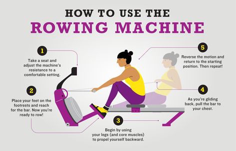 Practice Proper Rowing Machine Form for a More Effective Workout | Planet Fitness Rowing Machine Form, Proper Rowing Machine Form, Rowing Machine Workout Before And After, Planet Fitness Workout Plan Machines, Row Machine Workout, Planet Fitness Routine, Rowing Machine Workout Benefits, Planet Fitness Machines, Row Workout