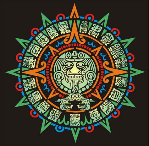 Aztec Sun Calender Aztec Stencil Designs from Stencil Kingdom Maori Tattoo Frau, Aztec Artwork, Aztec Symbols, Aztec Sun, Aztec Tattoo Designs, Mexican Culture Art, Aztec Culture, Mayan Art, Aztec Tattoo