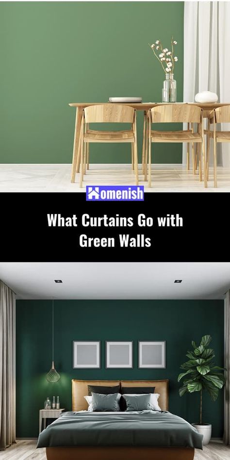 What Colour Curtains Go With Green Walls, Curtains Living Room Green Walls, Green Wall And Curtains, What Color Curtains With Green Walls, Curtain Color For Green Walls, Curtains For Green Bedroom, Green Room Curtain Ideas, Curtains To Match Green Walls, Green Walls Curtain Ideas