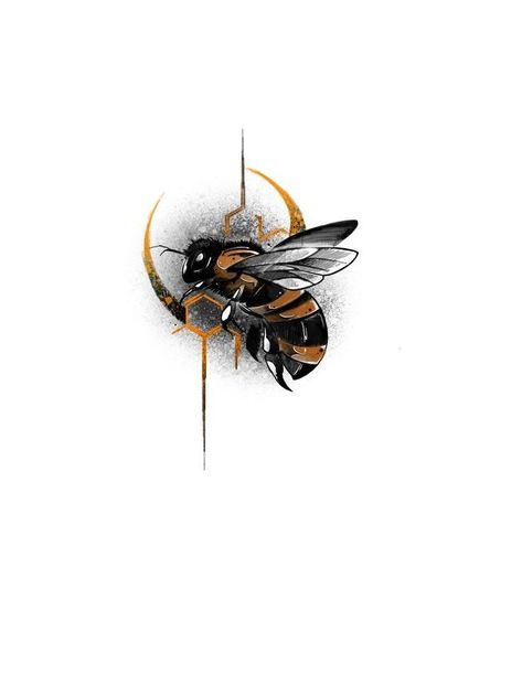 Wasp Tattoo Design, Bumble Bee Tattoo Design, Bee Tattoo Design, Wasp Tattoo, Honey Bee Tattoo, Bumble Bee Tattoo, Girl Face Tattoo, Bee Drawing, Sigil Tattoo