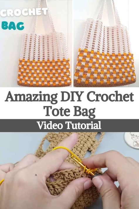 Crochet Market, Free Crochet Bag, Crochet Market Bag, Crochet Tote Bag, Crochet Bags Purses, Crochet Tote, Amazing Diy, Purse Patterns, Crochet Bag Pattern