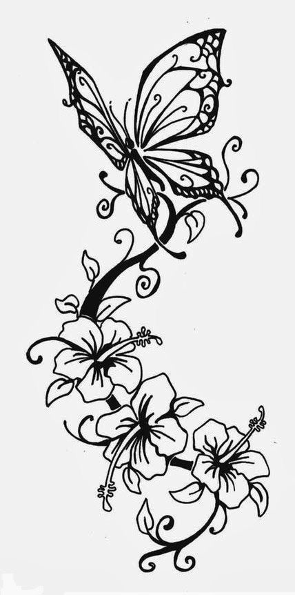 Waterlily Tattoos, Butterfly Tattoo Stencil, Pretty Tattoo, Wood Burning Patterns Stencil, Wood Burning Stencils, Butterfly Stencil, Pyrography Patterns, Stencils Printables, Butterfly Tattoo Designs