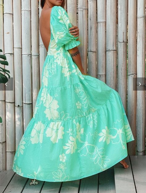 Tahitian Dress, Hawaii Instagram, Polynesian Dress, Poly Dress, Island Dress, Muumuu Dress, Island Fashion, Casual Chic Outfit, Flared Skirt