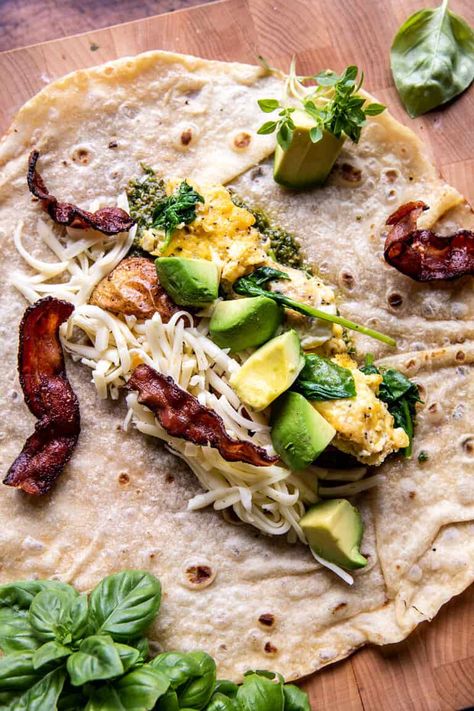 Avocado Sandwiches, Colorful Breakfast, Half Baked Harvest Recipes, Breakfast Burrito, Bacon Breakfast, Harvest Recipes, Half Baked Harvest, Savory Breakfast, Breakfast Burritos