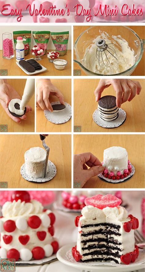 13 Románticas ideas para regalar dulces este San Valentín Mini Torte, Valentine Desserts, Valentines Day Food, Valentine's Day Recipes, Valentines Day Treats, Valentines Food, Little Cakes, Köstliche Desserts, Valentine Treats