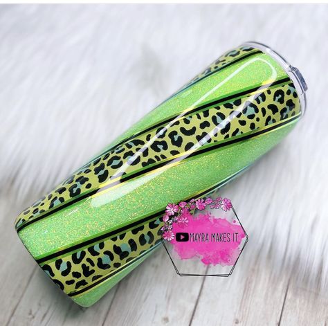 Lime Green Tumbler Ideas, Fancy Flamingo, Devine Design, Bling Crafts, Acrylic Keychains, Glitter Tumbler Cups, Epoxy Resin Crafts, Diy Cups, Custom Tumbler Cups