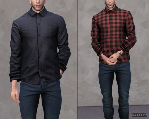 Sims 4 Button Up Shirt, Sims 4 Jobs, Sims 4 Men Clothing, Sims 4 Male Clothes, Sims 4 Black Hair, Long Tank Top, Sims 4 Characters, Sims 4 Mm, Clothing Haul