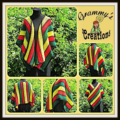 Grammy Dirlam: Be Happy Reggae Wrap Crochet Pattern Release