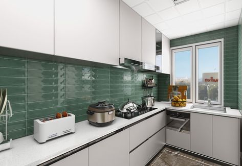 Jade Green Kitchen, Green Kitchen Tiles Backsplash, Green Kitchen Tiles, Green Kitchen Backsplash, Tiles Backsplash, Metro Tiles, Backsplash Tiles, Subway Tiles, Kitchen Wall Tiles