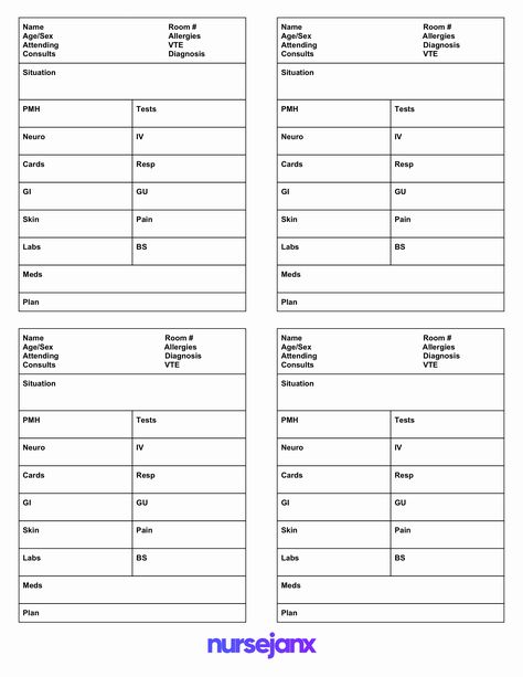 Nursing Report Sheet Template | Stcharleschill Template Sbar Nursing, Nurse Brain Sheet, Nurse Report Sheet, Charge Nurse, Sign In Sheet, Nursing School Tips, Med Surg, Sheet Template, Nursing Assistant