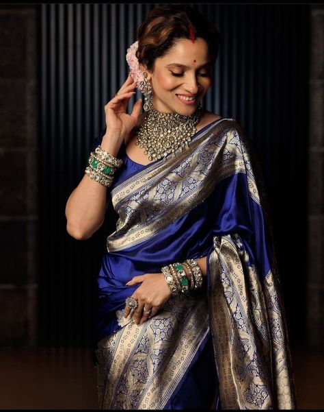 Ankita Lokhande, Wedding Silk Saree, Saree Trends, Stylish Party Dresses, Saree Look, Saree Styles, Silk Sarees, Party Dress, Saree