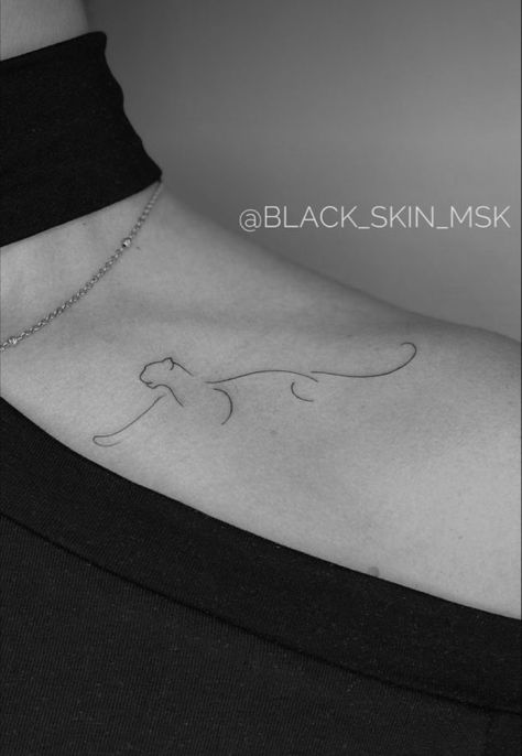 Minimalist Black Panther Tattoo, Subtle Lion Tattoo, Minimal Panther Tattoo, Tiny Female Tattoos, Leopard Minimalist Tattoo, Jaguar Tattoo Small, Panther Line Tattoo, Lioness Minimalist Tattoo, Panther Tattoo Fine Line