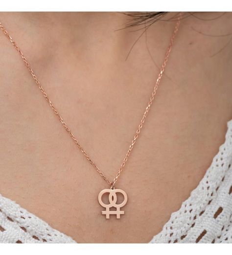 Queer Necklace, Gay Necklace, Lgbtq Necklace, Lesbian Necklace, Lesbian Symbol, Venus Necklace, Venus Symbol, Molecule Necklace, Pride Necklace