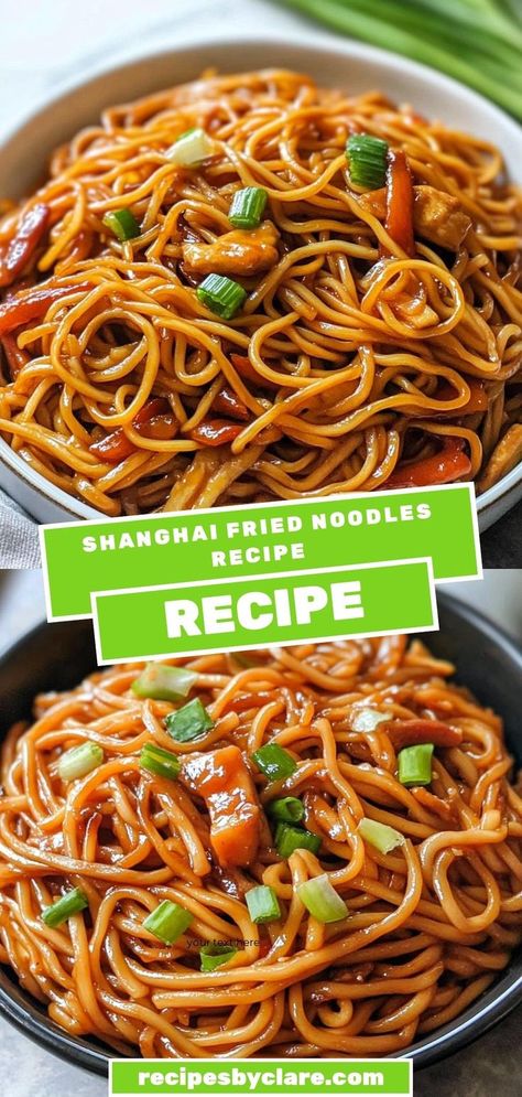 Savor the flavors of this quick and easy Shanghai Fried Noodles recipe! Packed with fresh veggies and coated in a savory sauce, this dish is perfect for a weeknight dinner. Ingredients: 8 oz Shanghai-style noodles 1 cup sliced bell peppers 1 tbsp soy sauce 1 tsp sesame oil A delicious, veggie-packed noodle dish that's ready in minutes—perfect for any busy evening! Shanghai Noodles, Fried Noodles Recipe, Recipes With Soy Sauce, Dinner Ingredients, Noodle Dish, Fried Noodles, Noodles Recipe, Savory Sauce, Vegetable Stir Fry