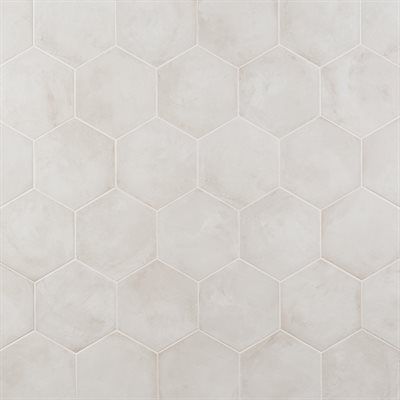 Banza Bianco 8" Hex Ava Color, Tropical Tile, Hexagon Floor, Hexagon Tile Floor, Encaustic Tiles, Handcrafted Tile, Ivy Hill Tile, Fresh Perspective, The Dash