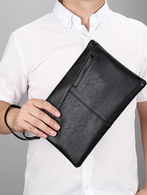 Minimalist Clutch, Men Clutch Bag, Man Clutch, Mens Toiletry Bag, Suit Bag, Pu Leather Bag, Luggage Sizes, Gift For Father, Handbags Casual