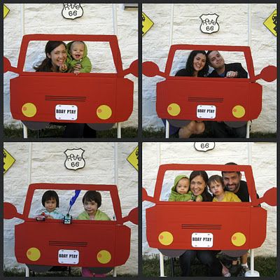 Car cut-out for birthday party photo-booth pictures! This site has lots of great transportation party ideas. Cars Birthday Party Food, Transportation Birthday Party, Cars Birthday Party, Transportation Party, Wiggles Birthday, Transportation Birthday, Hot Wheels Party, Car Themed Parties, Car Birthday Theme