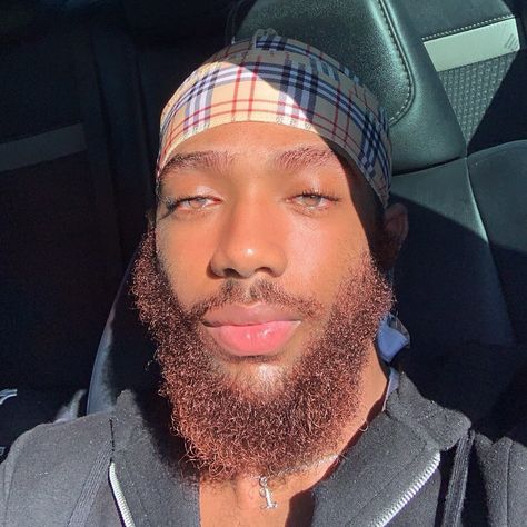 𝕬𝖒𝖆𝖗 𝕳𝖊𝖋𝖓𝖊𝖗 on Instagram: “Red would be dope” Dyed Beard, Colored Beard, Beard Color, Beard Dye, Beard Colour, Red Beard, Black Men Haircuts, Black Beards, Men Hair Color