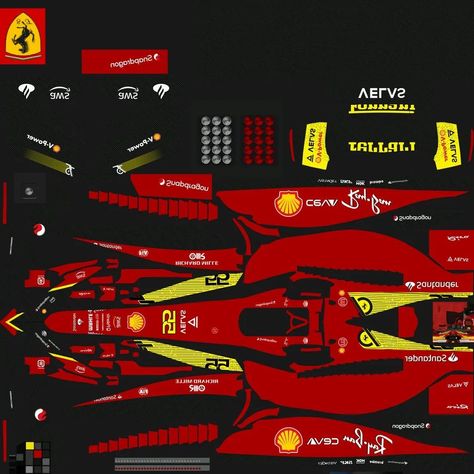 F1 Paper Model Template, Monoposto Skins F1, Monoposto Livery, F1 Livery, Best Facebook Profile Picture, Car Papercraft, Paper Model Car, Cr7 Vs Messi, F1 Ferrari