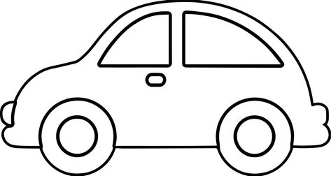 Black and White Cartoon Car | Car Outline | Free download best Car Outline on ClipArtMag.com Car Template Free Printable, Car Cartoon Drawing, Car To Draw, Coloring Car, Simple Car Drawing, Car Black And White, Auto Clipart, Black And White Car, Car Drawing Easy