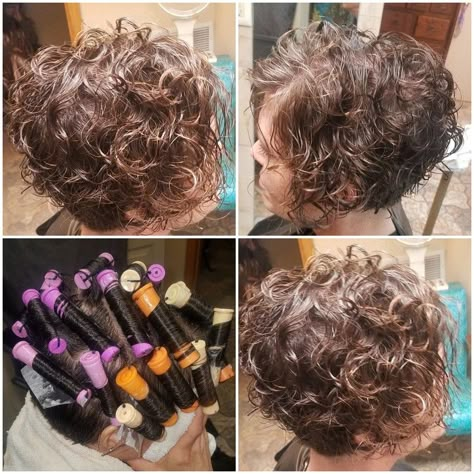 #curls #beachwave #bodywave #arosebyanyothername #hair2dye4 Short Permed Hair Before And After, Loose Perm Short Hair, Perm Short Hair, Loose Perm, Short Perm, Curly Bobs, Short Permed Hair, Short Wavy Haircuts, Curly Pixie Hairstyles