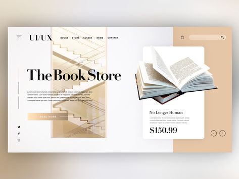 📖Book Store Website ｜Daily Ui Design by Kenichi Kuroda Book Store Website, Web Design Books, Logo Design Women, Web Design Websites, Speculative Design, Publishing Design, Ui Design Trends, Desain Ui, Portfolio Website Template