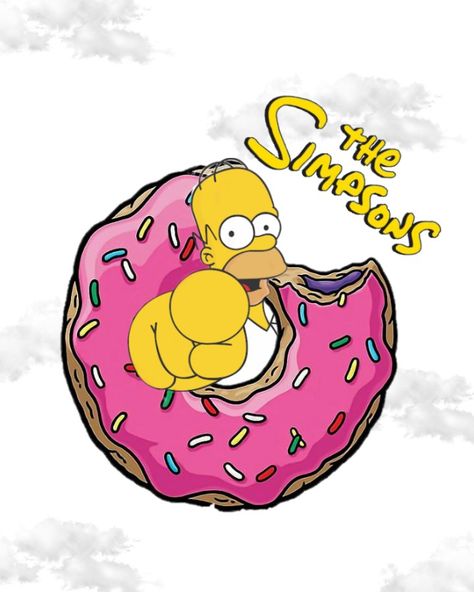 Homer Donuts, Simpsons Donut, Donut Logo, Simpsons Characters, Simpsons Art, The Simpson, Vanilla Coffee, Homer Simpson, Cartoon Profile Pics